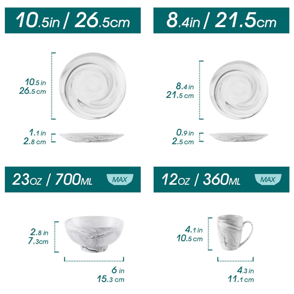Clay 16 Piece Dinnerware Set