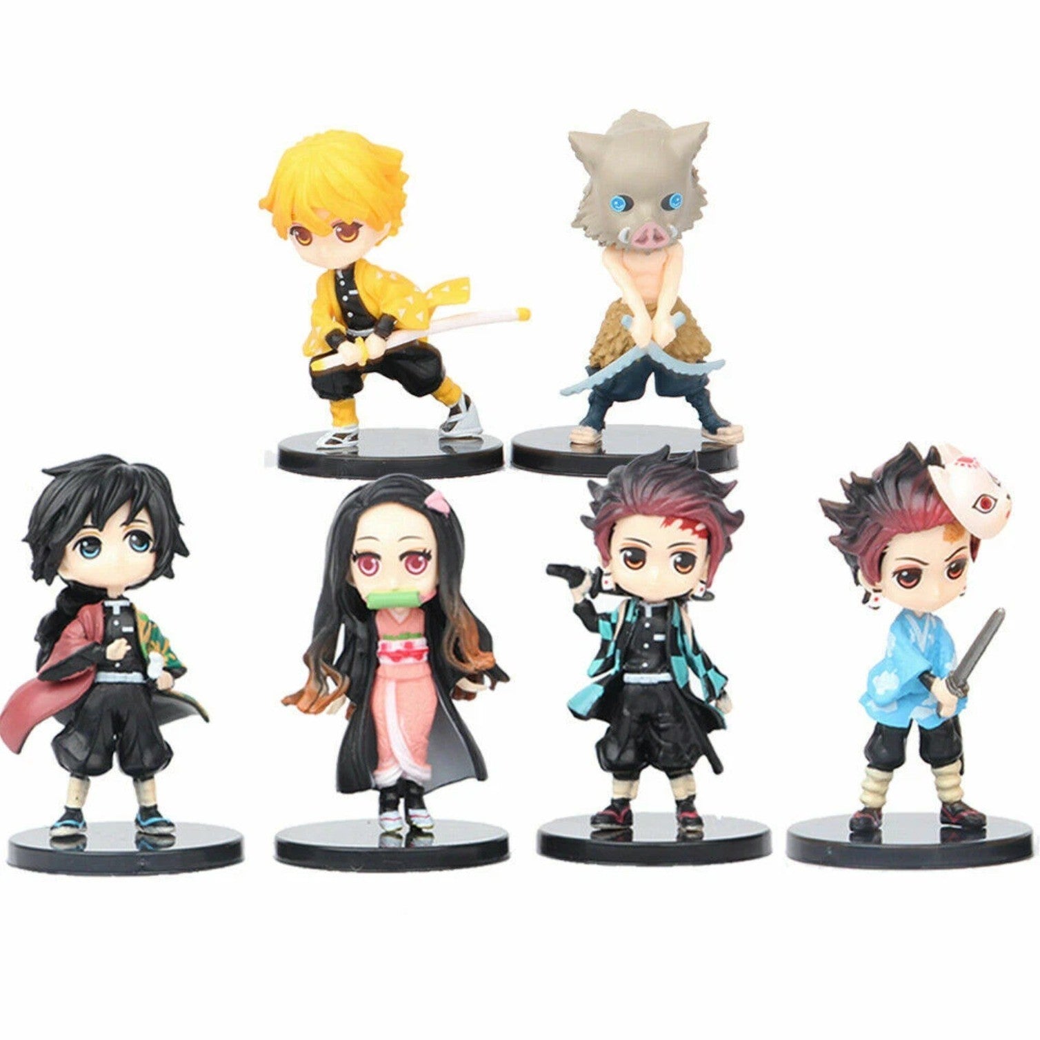 Demon Slayer: Kimetsu no Yaiba Kamado Nezuko 6 PCS Anime Action Figure Kids Toy