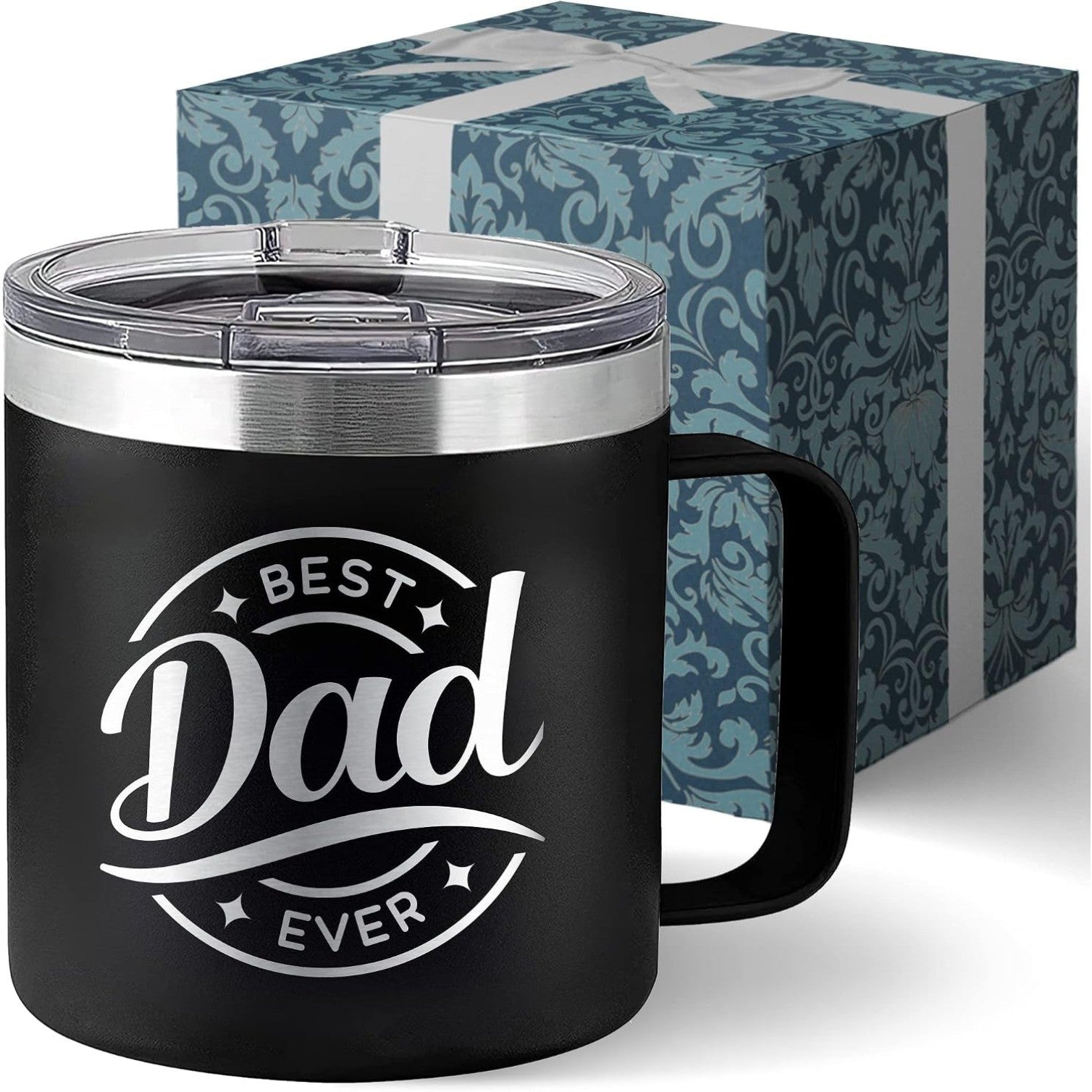 14oz Stainless Steel Tumbler with Lid for Fathers Day Mug from Daughter