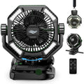 Camping Fan with Dual Motor, 20000mAh Clip On with Digital Display, 5 Speeds