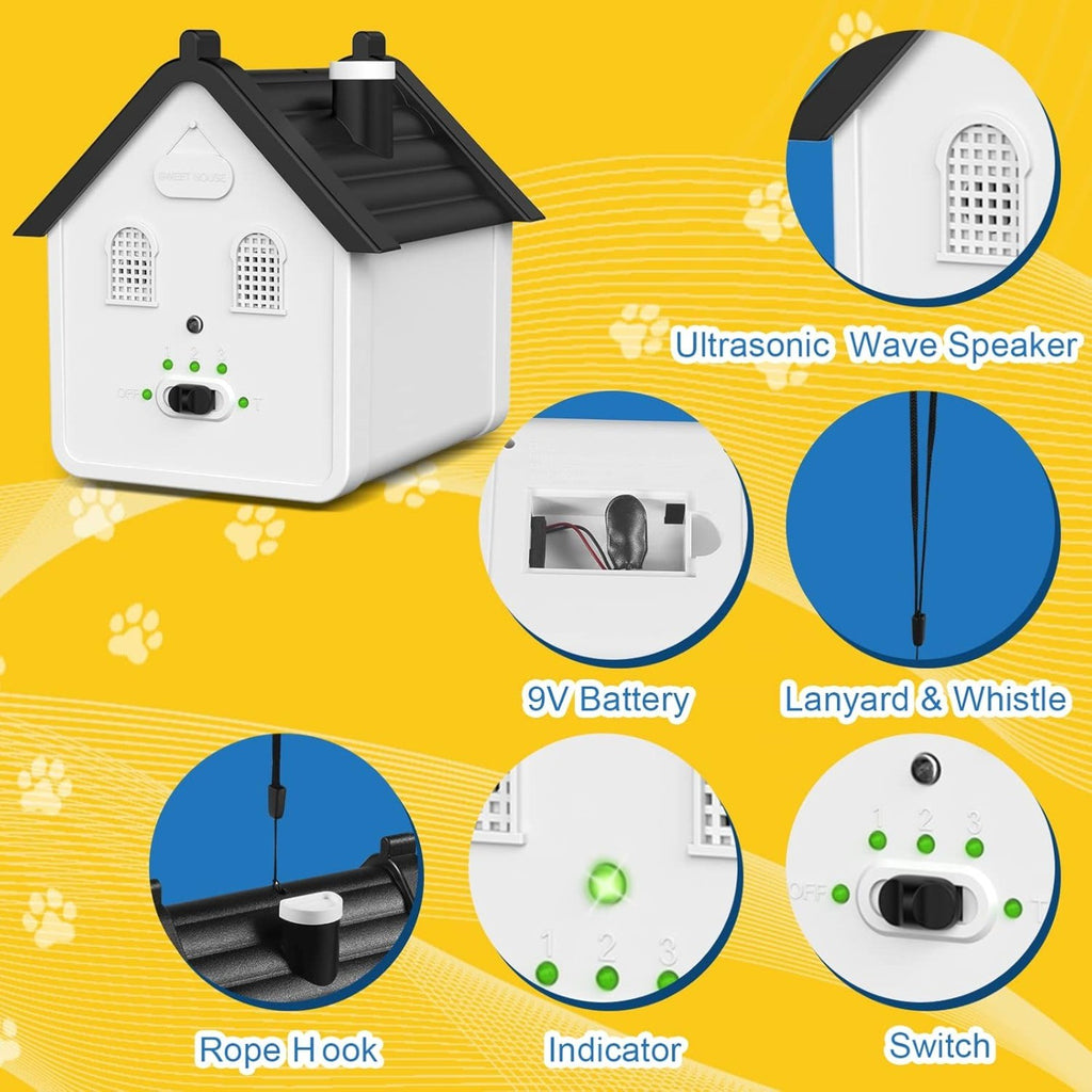 3 Levels 50FT Ultrasonic Dog Barking Control Devices&Dog Behavior Training Tools