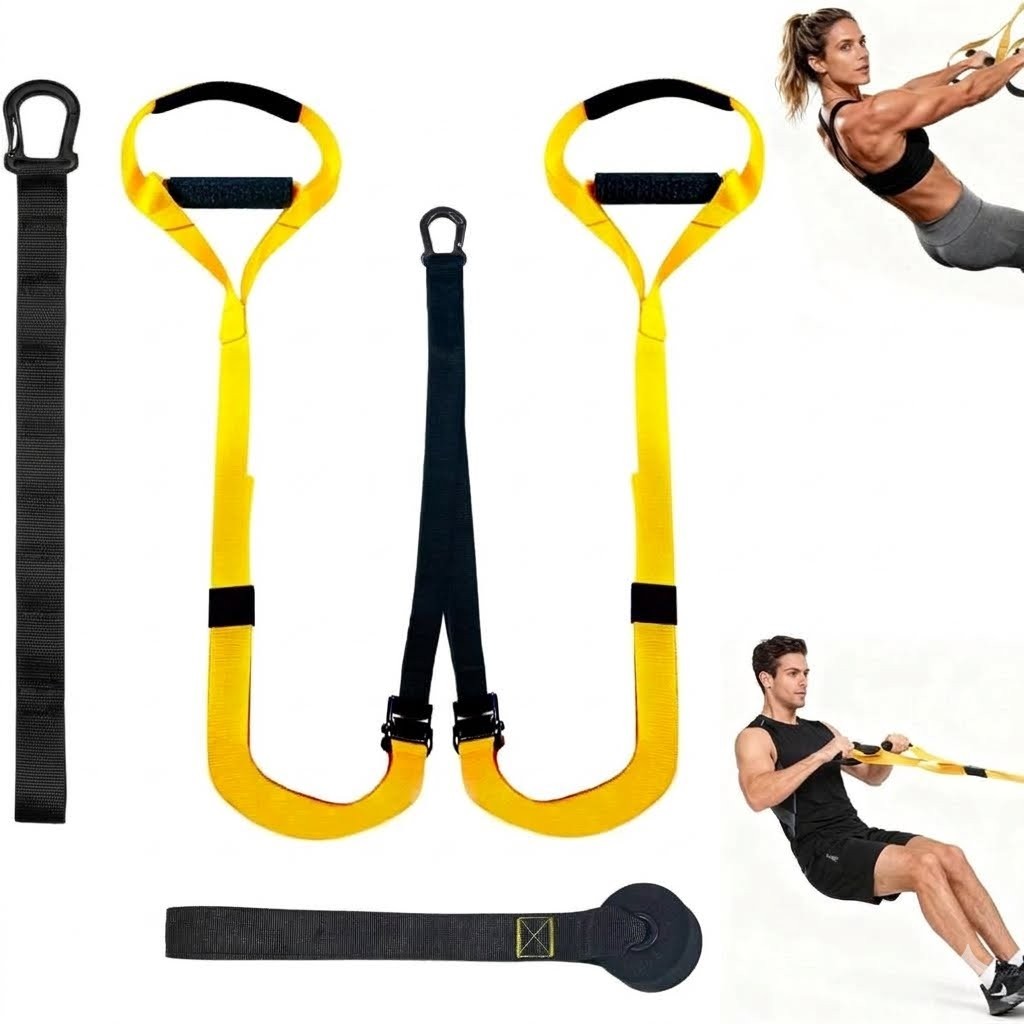 Home Resistance Training Kit Full Body Workout Straps W/ Handles Heavy Duty