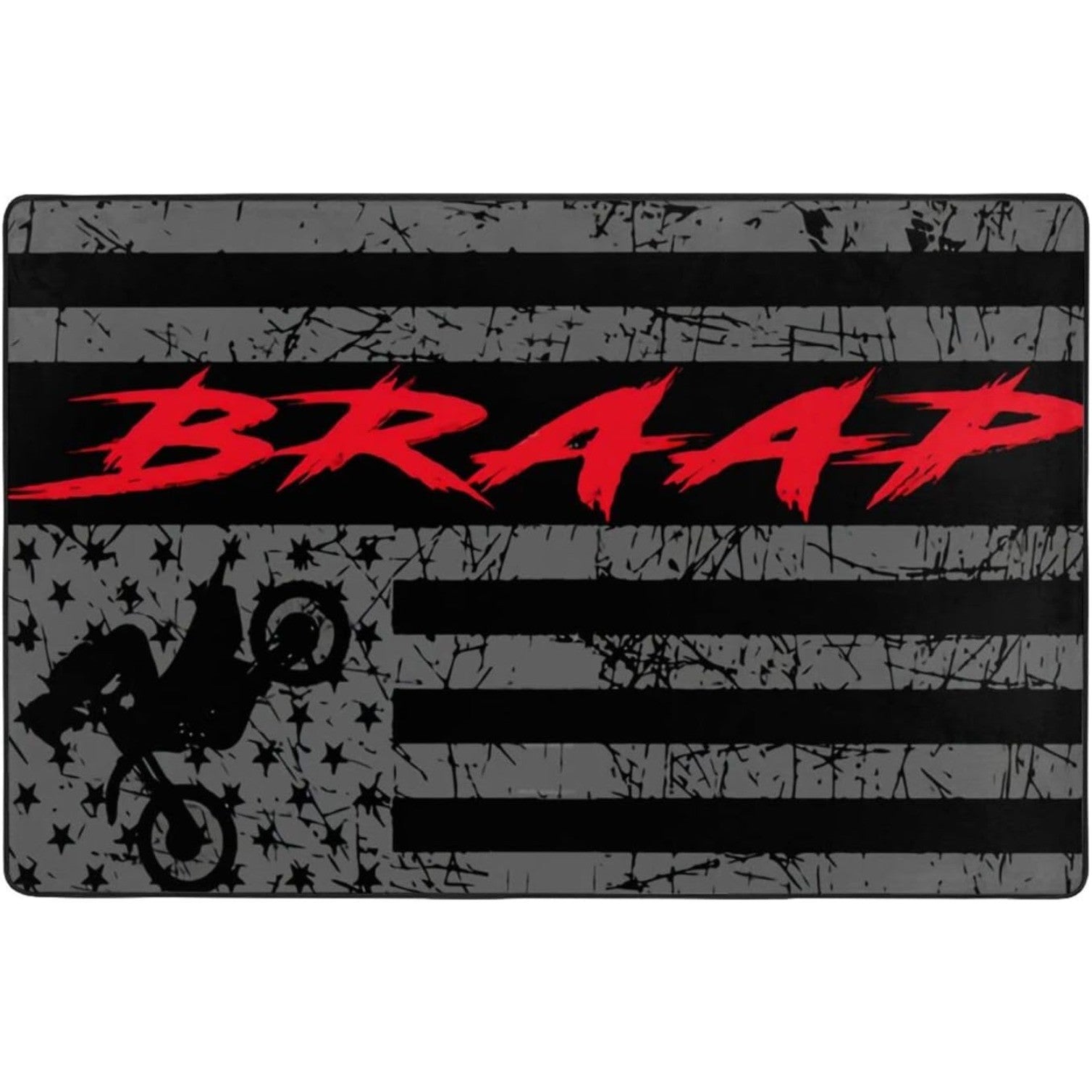 60x39'' Motocross Dirt Bike American Flag Area Rugs Anti-Slip Door Mat