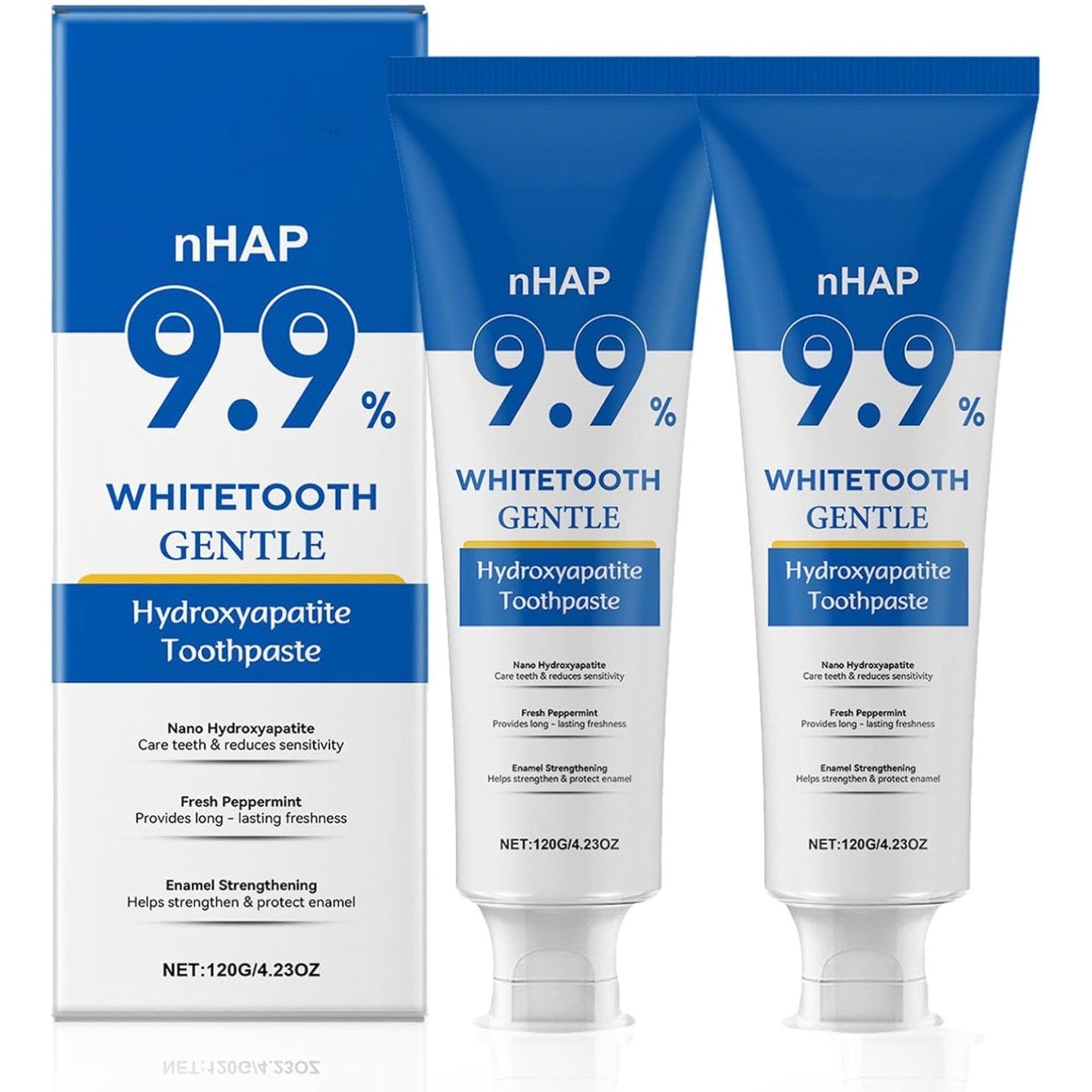 2 Pcs Hydroxyapatite Toothpaste, Hydroxyapatite Toothpaste Without Fluorine