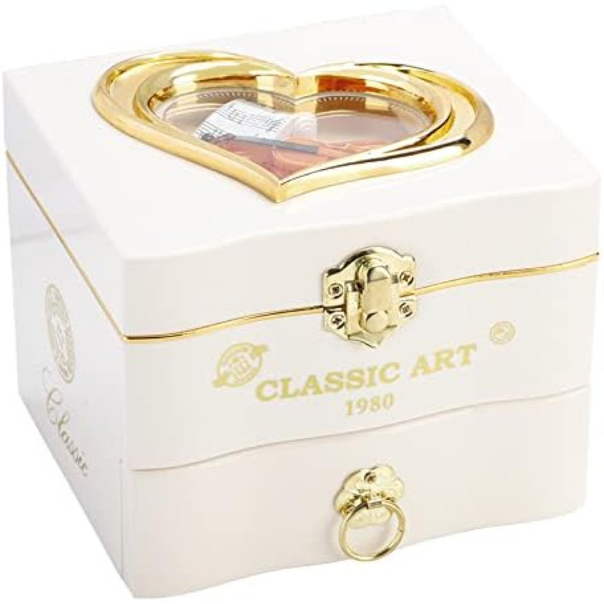 Musical jewelry box,Retro Music Box, Necklace Ring Storage Box with Mirror