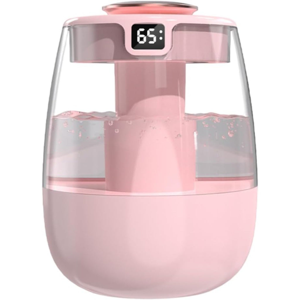 Double Spray Humidifier,1L Silent USB Digital Display Humidifier w/2 Mist Modes