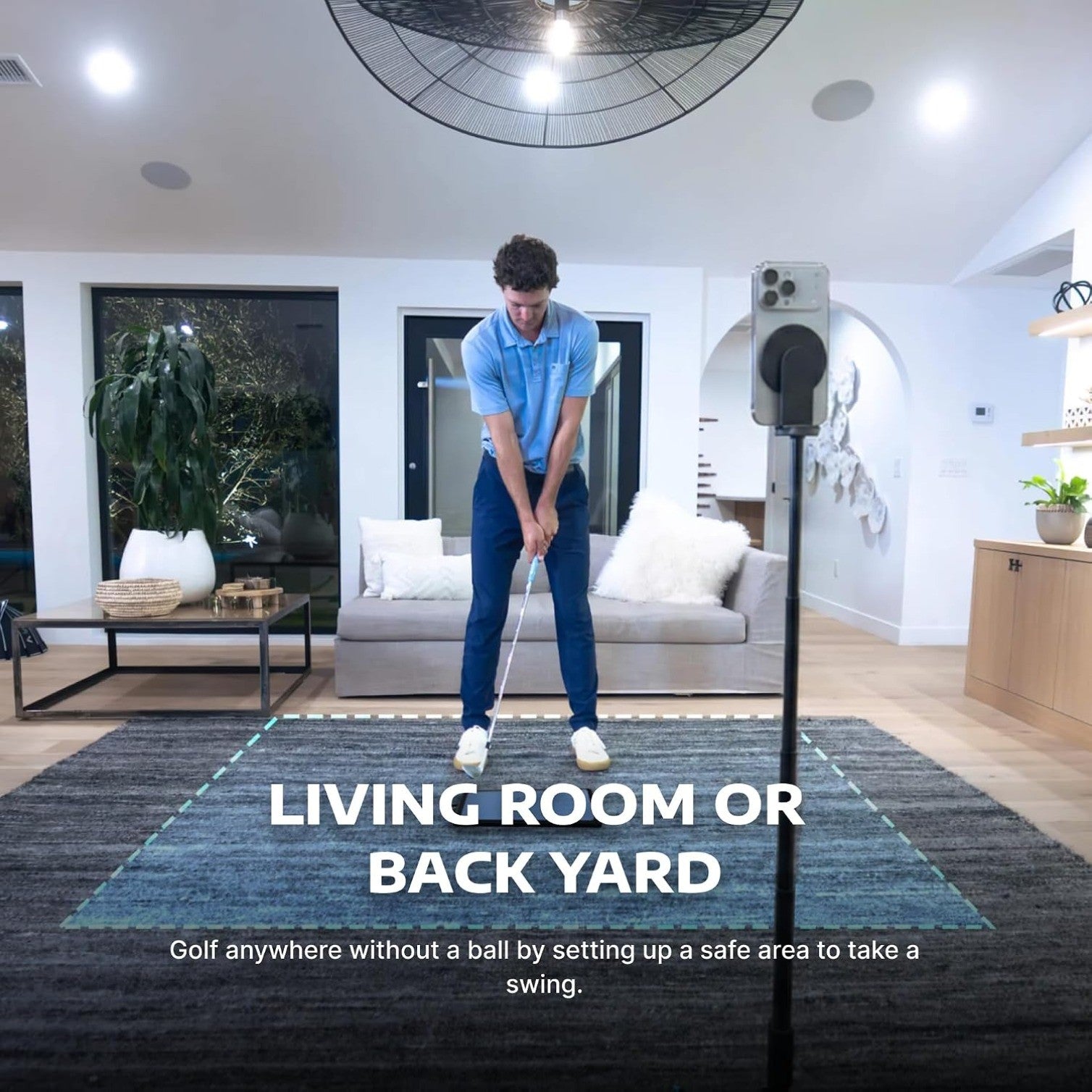 Golf at Home Simulator, AI Swing Analyzer & No Ball Practice,Real-Time Feedback