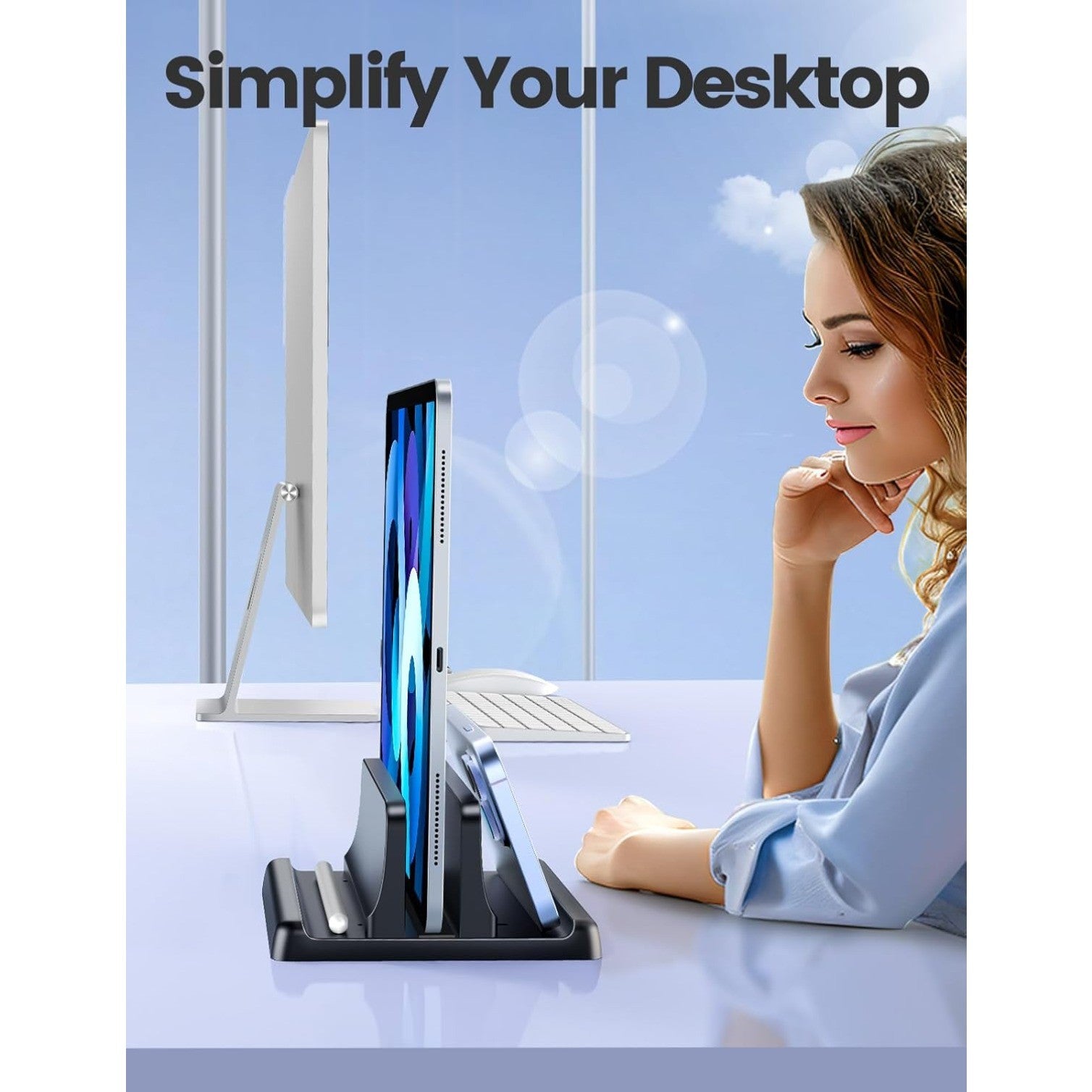 Vertical Laptop Stand Holder Adjustable Desktop for All MacBook Pro Air,Mac