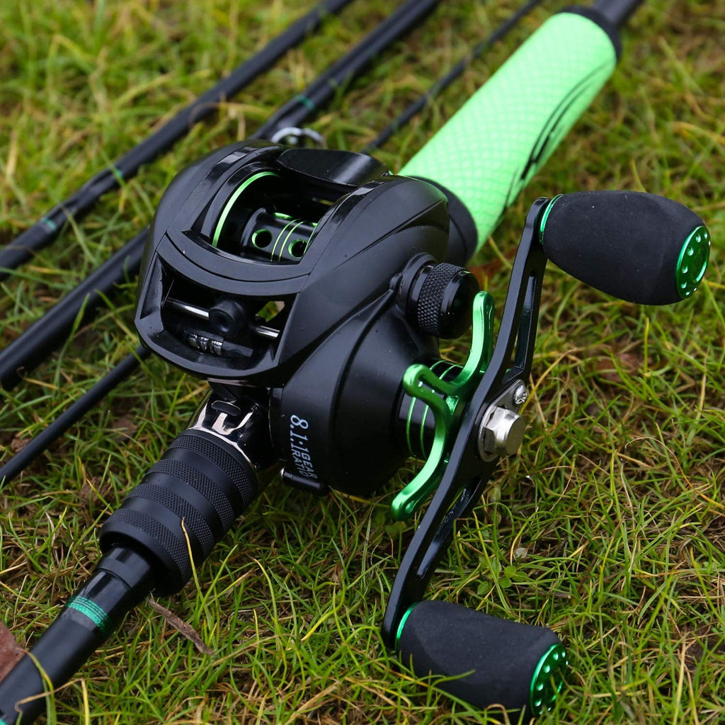 High Carbon 4 Pc Fishing Pole Fishing Reel -2.1M/6.89FT Casting Rod with Case