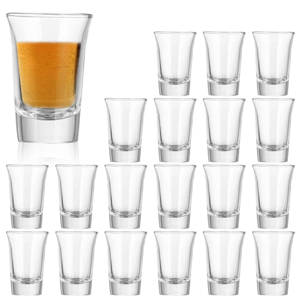20 Pack 1.2 Ounce Heavy Base Shot Glass Set, Whisky Shot Glasses 1.2 oz