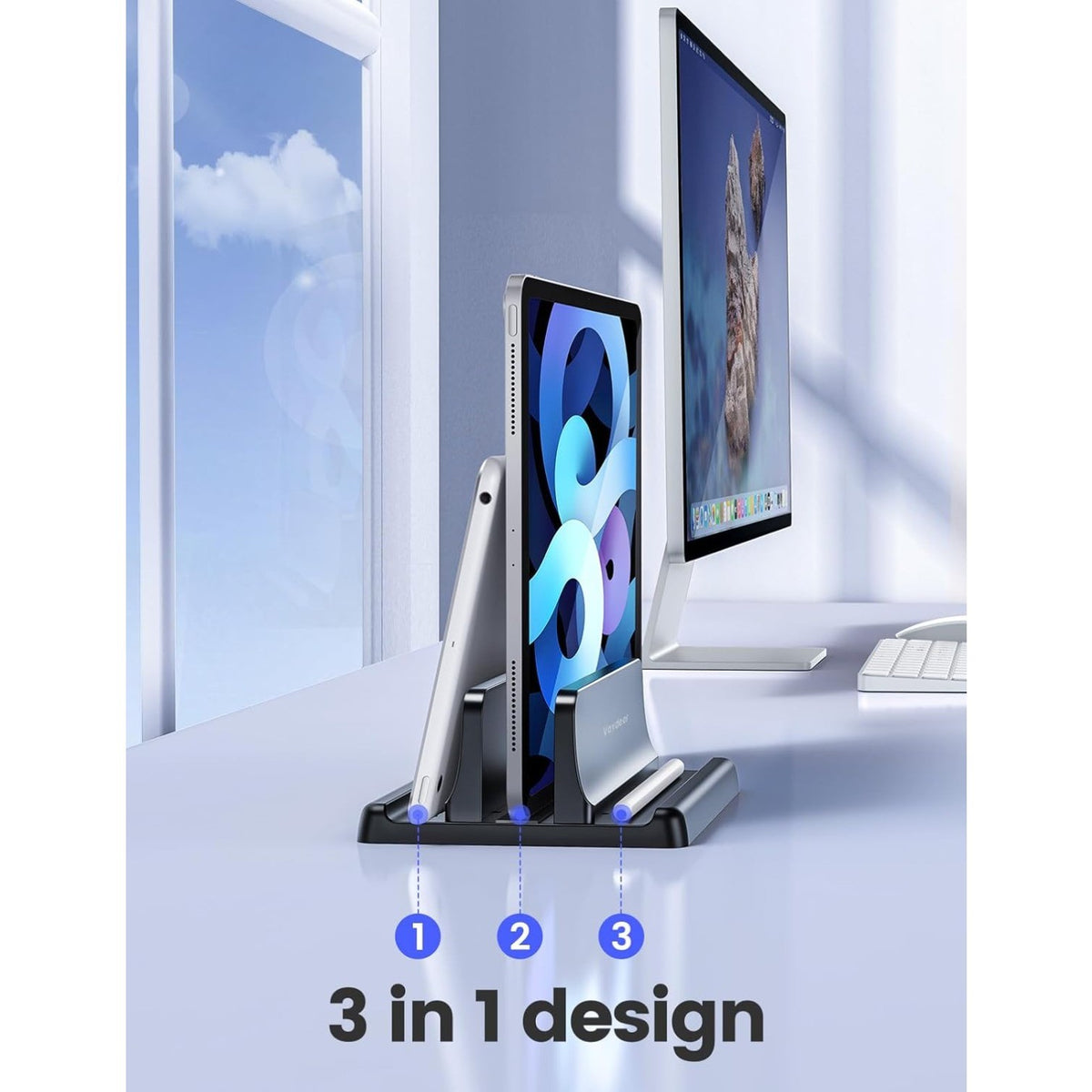Vertical Laptop Stand Holder Adjustable Desktop for All MacBook Pro Air,Mac