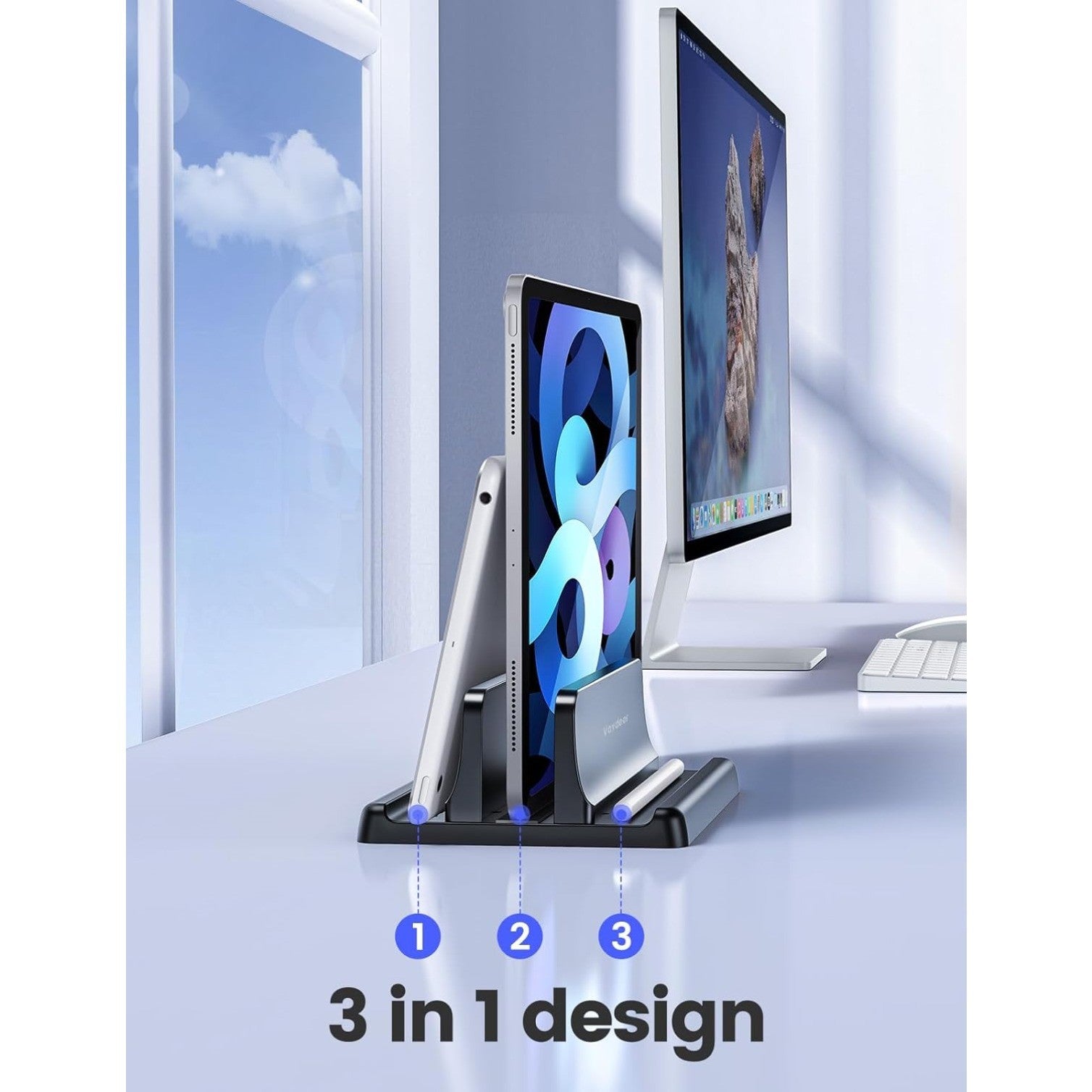 Vertical Laptop Stand Holder Adjustable Desktop for All MacBook Pro Air,Mac