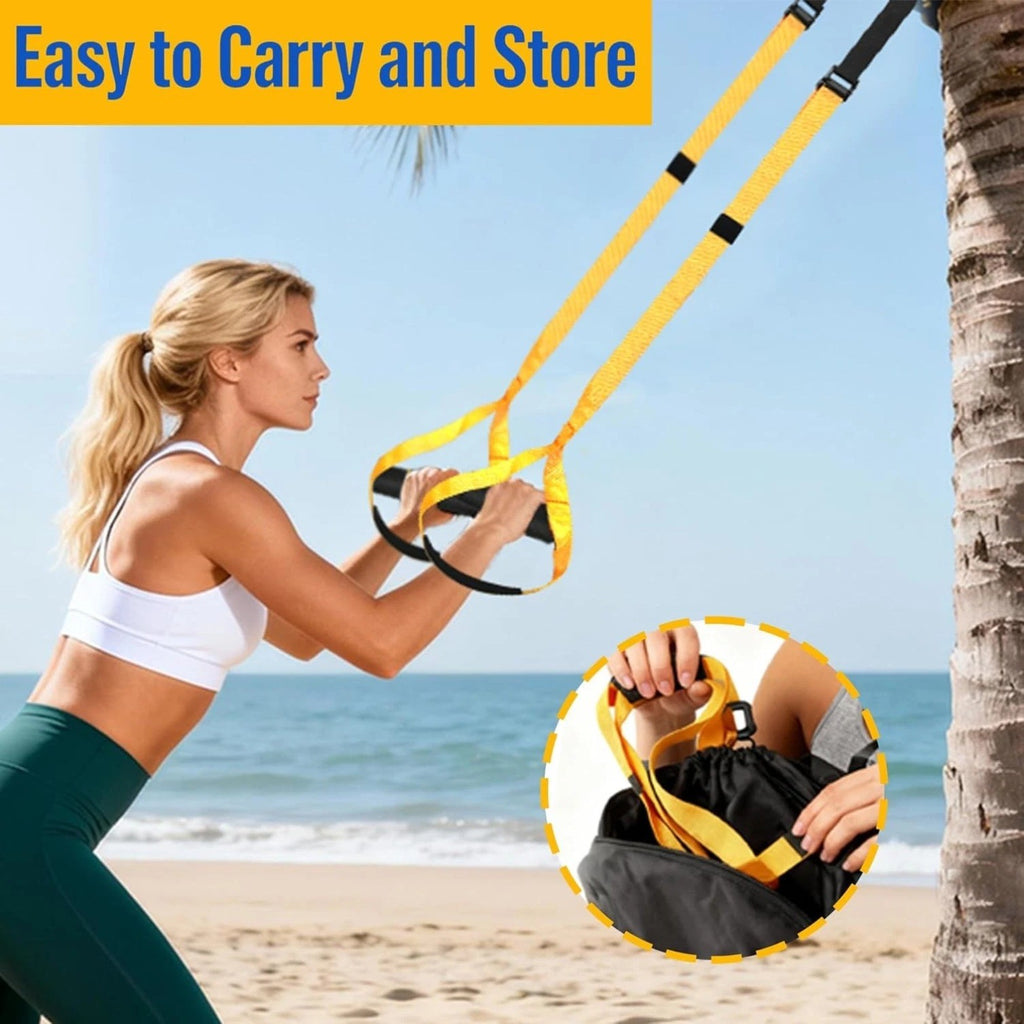 Home Resistance Training Kit Full Body Workout Straps W/ Handles Heavy Duty