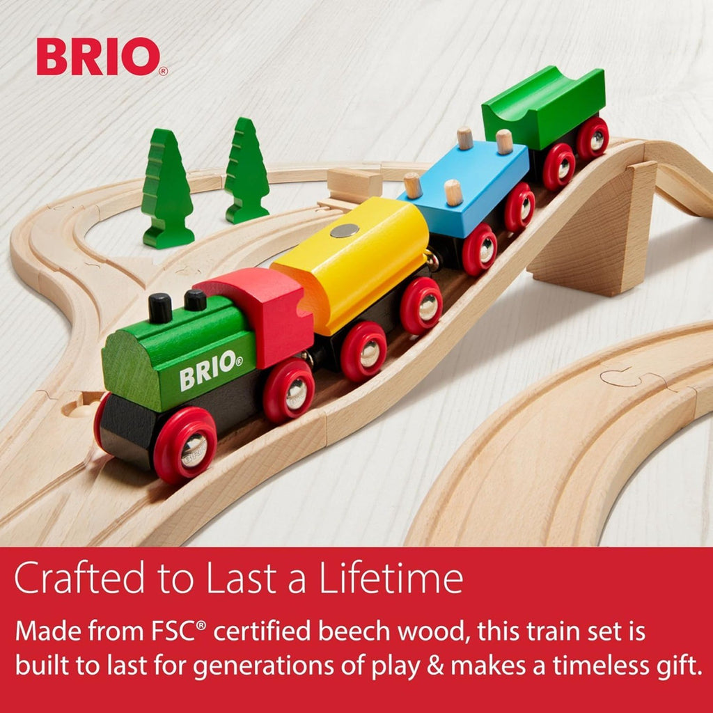 32 Pcs 65th Anniversary Wooden Train Set Compatible Classic