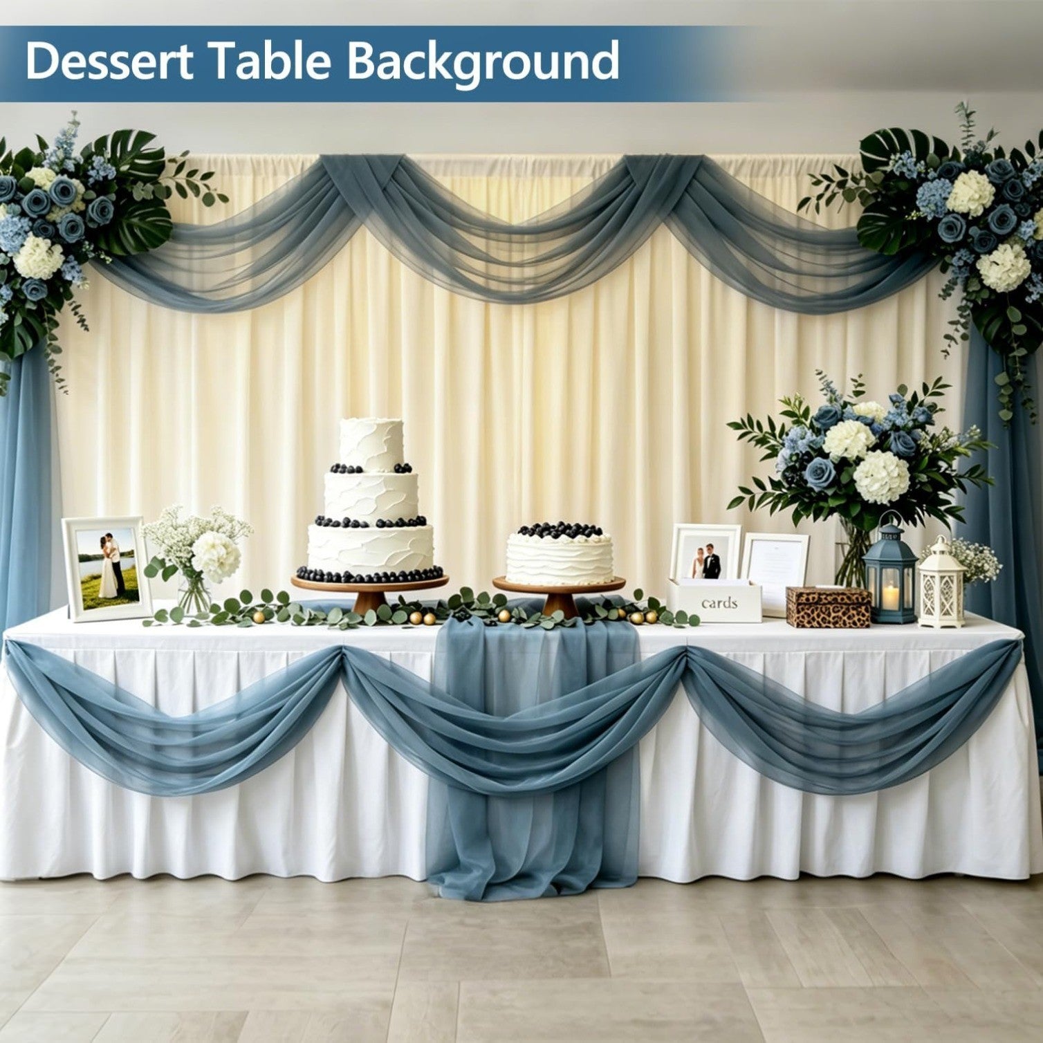2-Pack 10x10ft Wrinkle-Free Ivory Backdrop Curtain Drapes, for Easy hanging