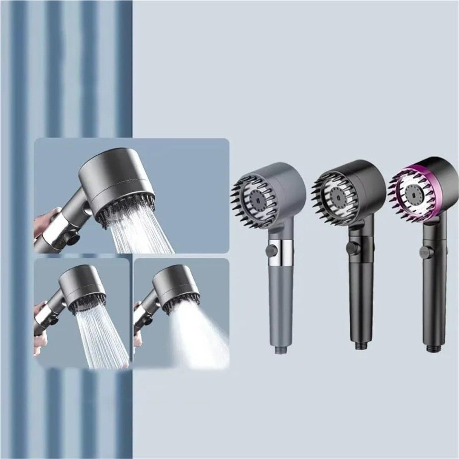 3 Modes Of Portable Shower Knobs Replacement Parts And 8 Shower Filters