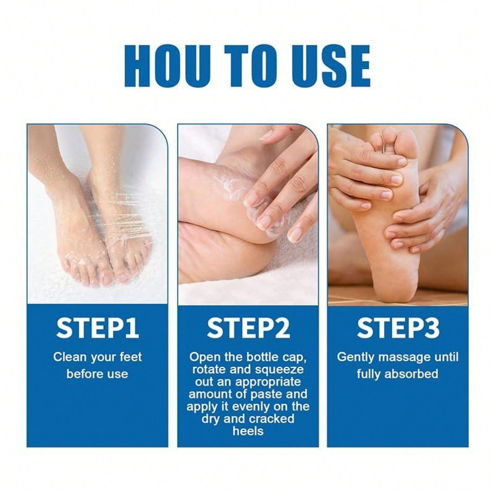 2 Pack Intensive Foot Cream with Shea Butter Moisturizing Smooth Anti Rough Sole