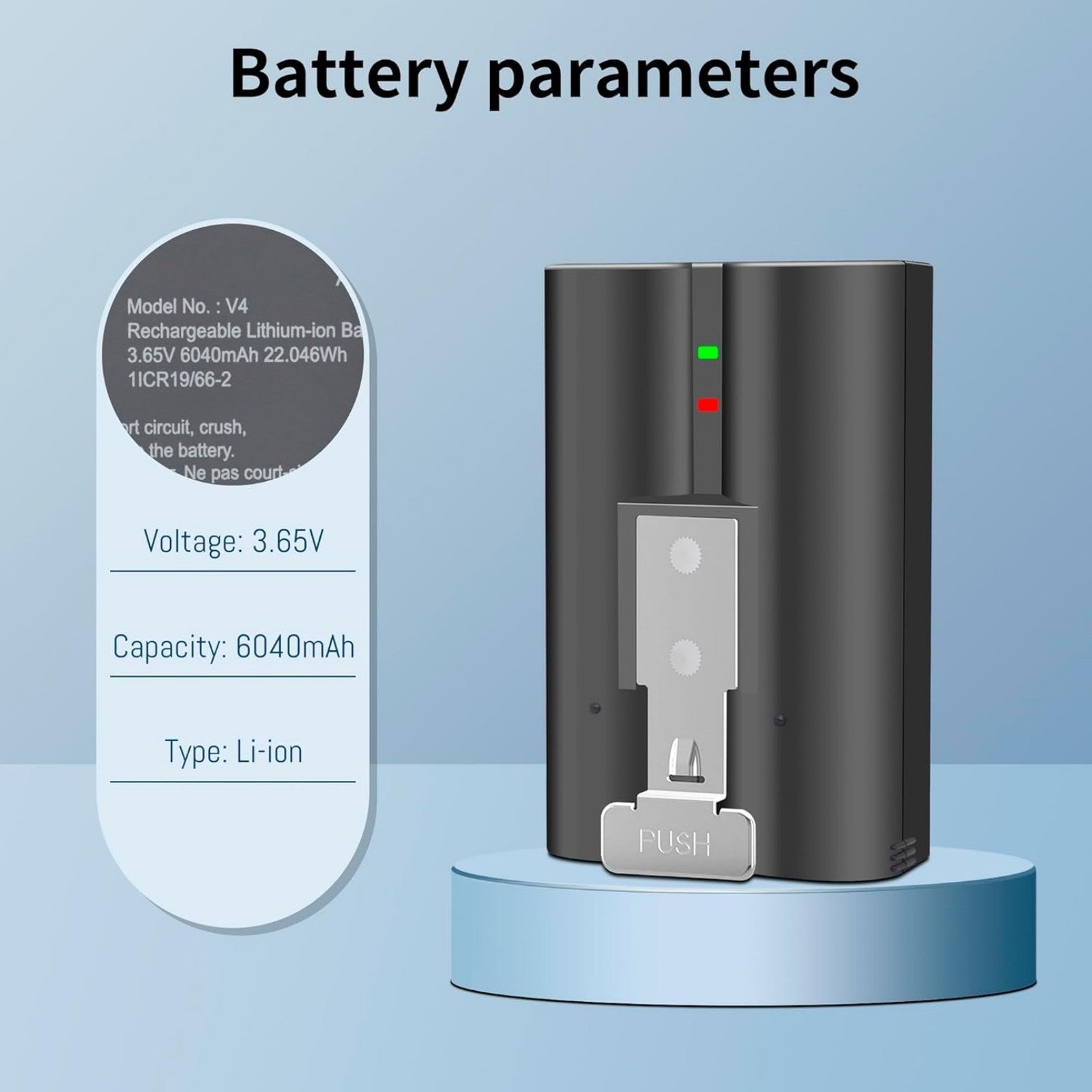 6040mAh V4 Battery + Dual Charger for Ring Video Doorbell Plus/Stick Up 2 pack