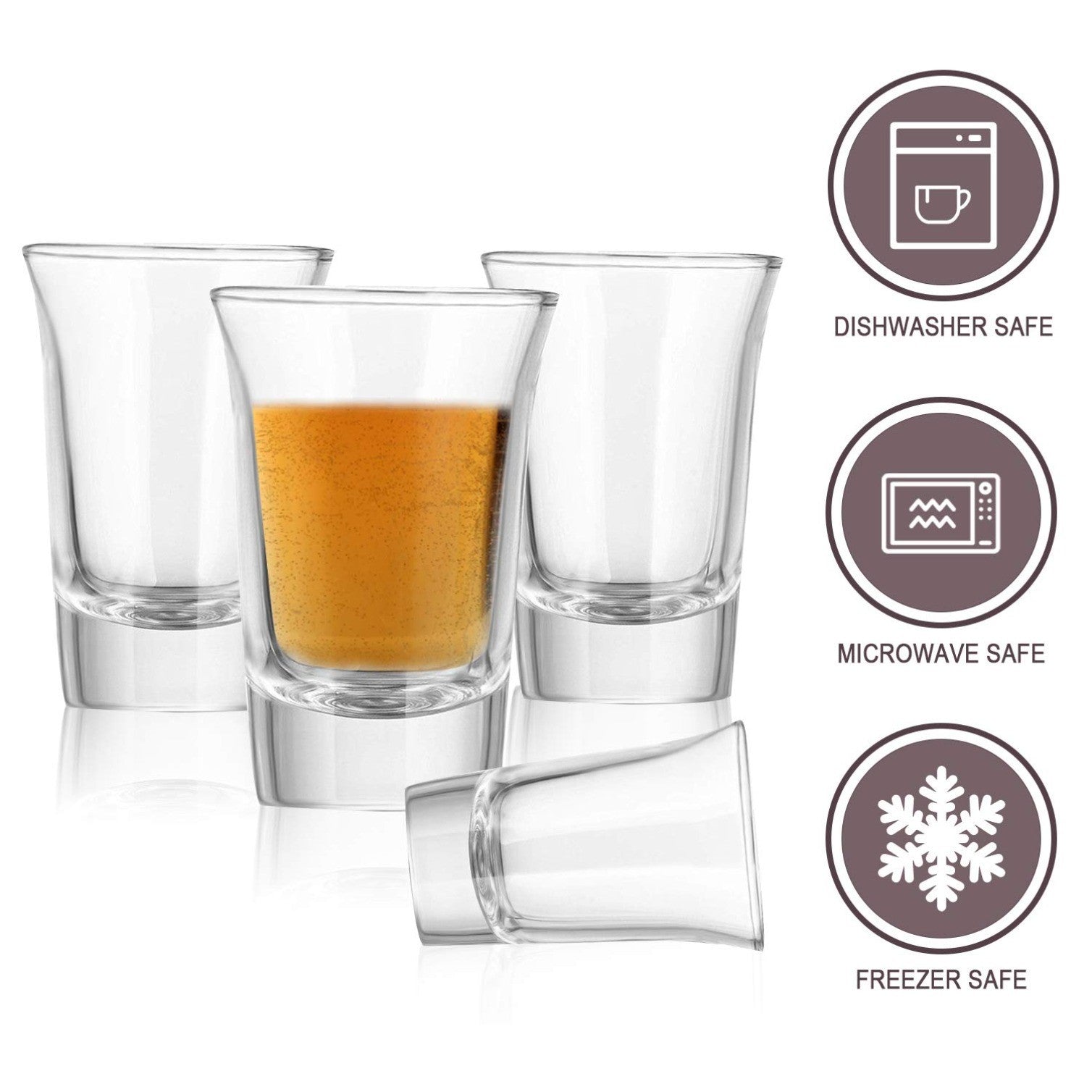 20 Pack 1.2 Ounce Heavy Base Shot Glass Set, Whisky Shot Glasses 1.2 oz