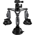 Triple Suction Cup Car Mount with 360 Ball Head for GoPro 13 Insta360 X5 DJI
