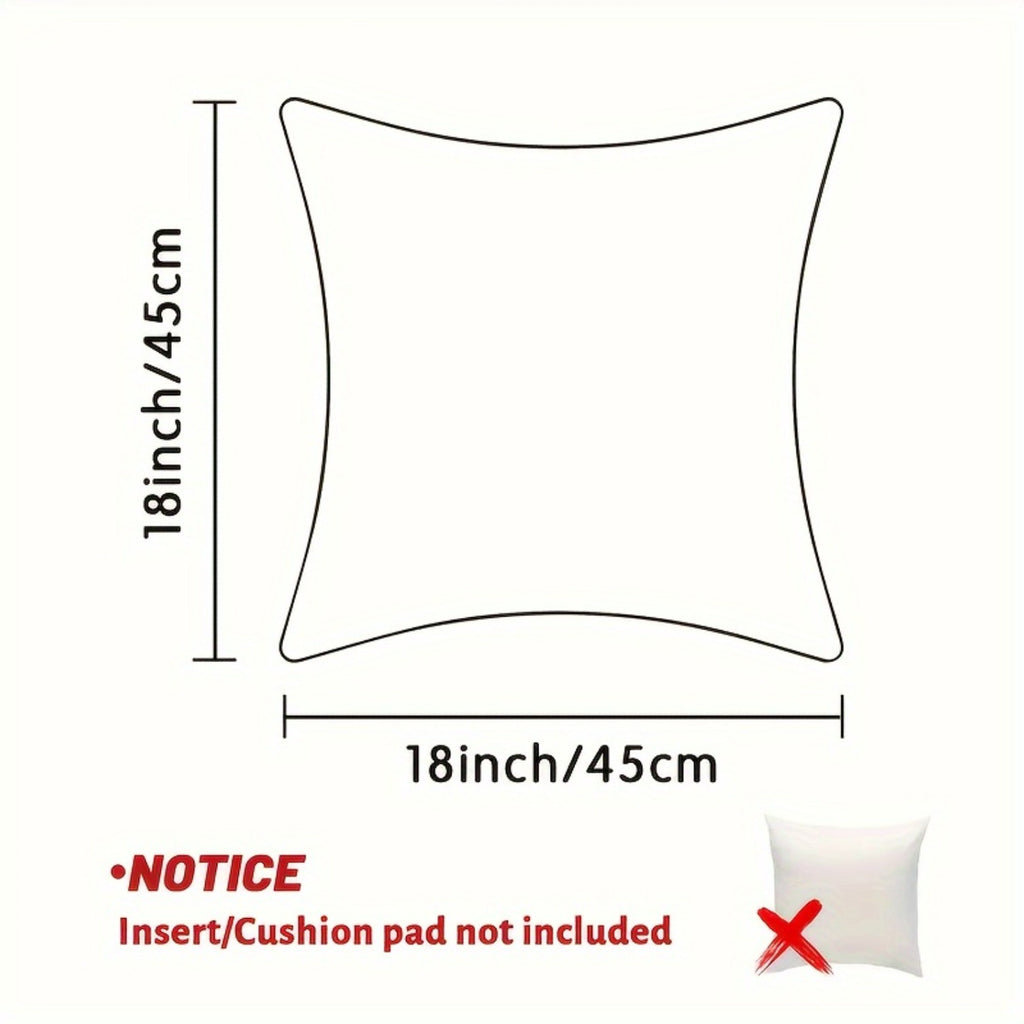 4 Pcs 18*18 Inch Cat Lover Pillowcases,Plush Polyester Cushion Cases with Zipper