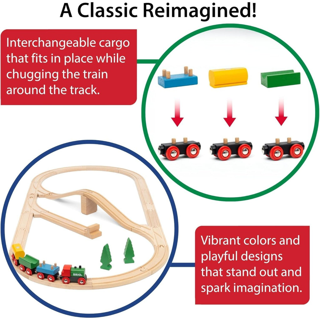 32 Pcs 65th Anniversary Wooden Train Set Compatible Classic