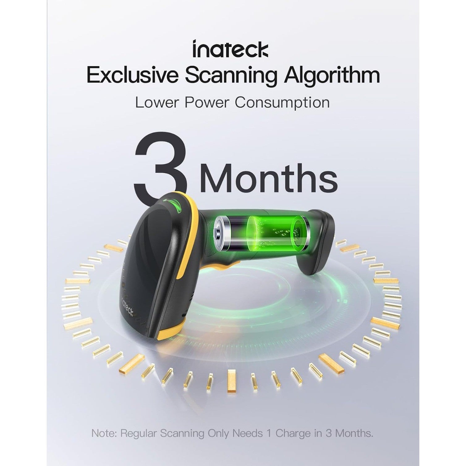 1D Bluetooth Bar Code Scanner, 2000mAh Battery 1 Charge 3 Months, w/APP and SDK