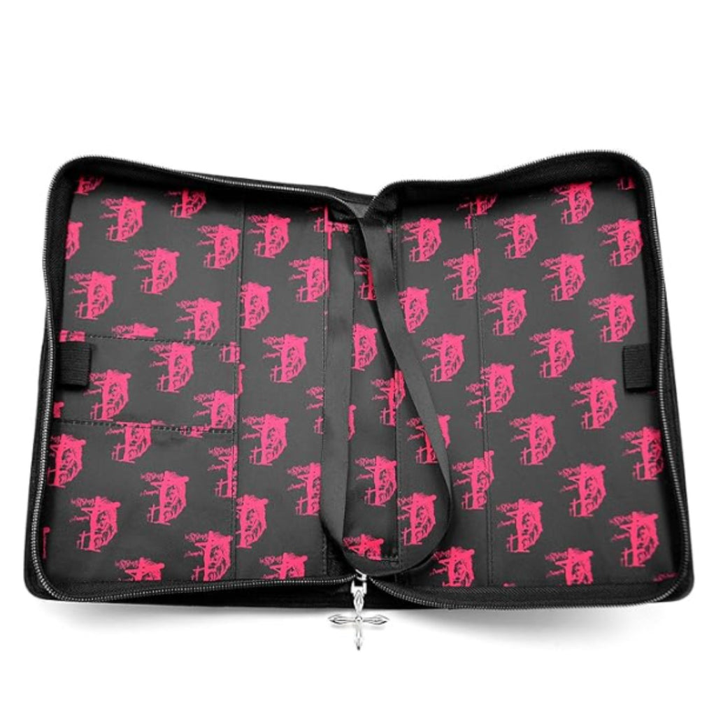 Bible Cover Bag for Man & Women Leather Bible Case with Handle Pockets Zipper