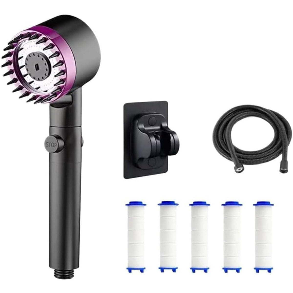 3 Modes Of Portable Shower Knobs Replacement Parts And 8 Shower Filters