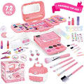 72 Pcs Kids Makeup Kit,Princess Games, Washable Makeup Kit ,Toys For Ages 3 -12