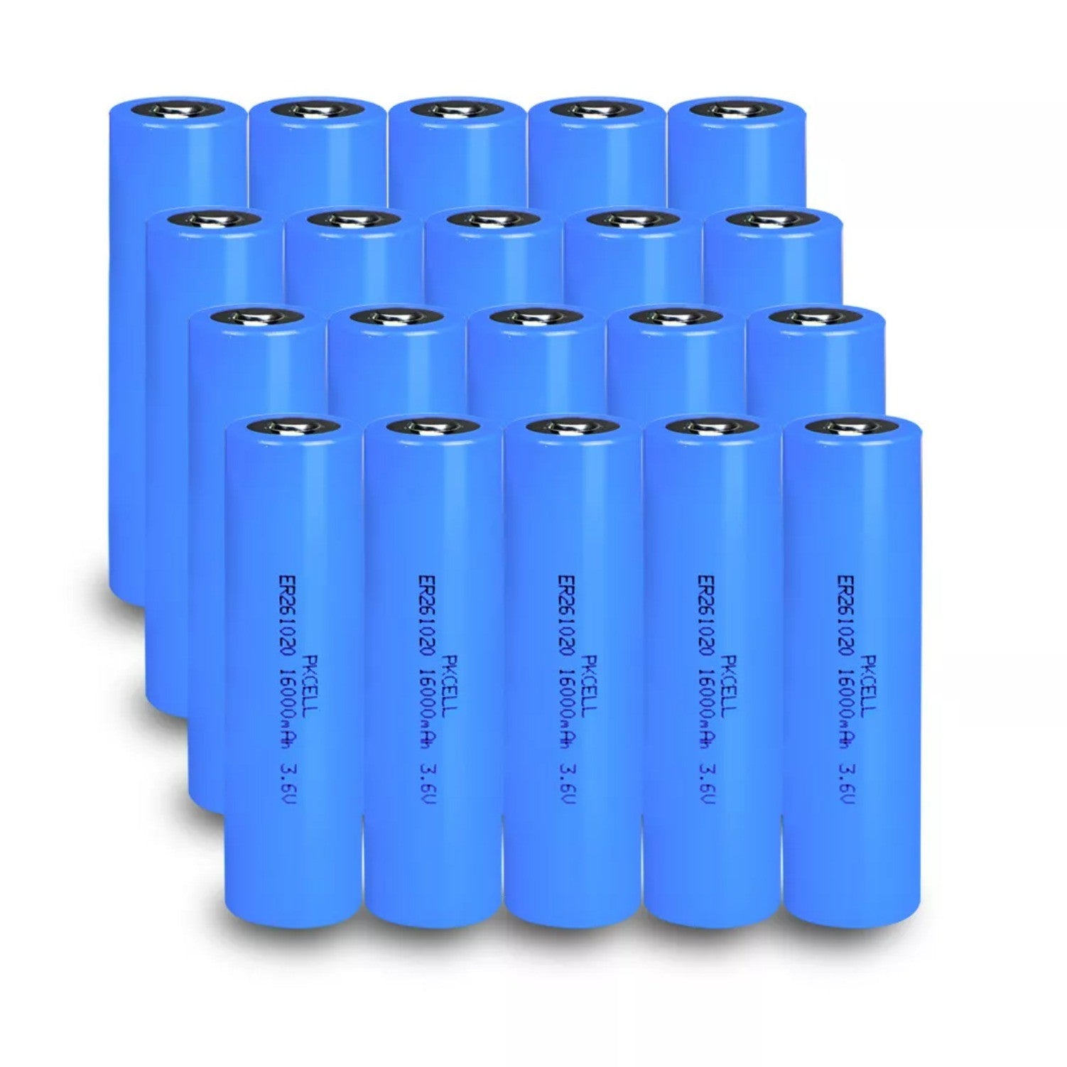 20 Pcs Double C High Drain ER261020 3.6V 16000mAh Li-SOCl2 Batteries