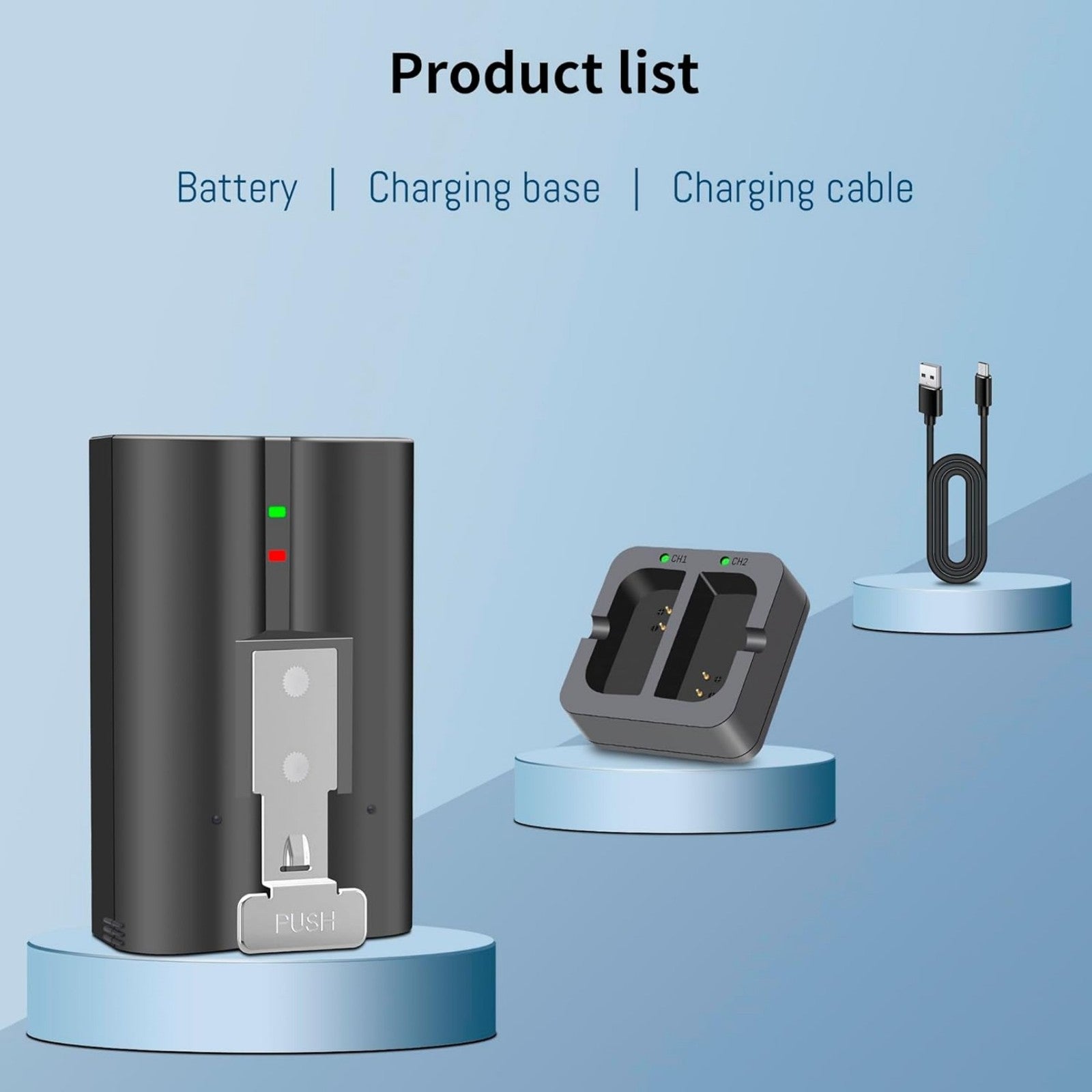 6040mAh V4 Battery + Dual Charger for Ring Video Doorbell Plus/Stick Up 2 pack
