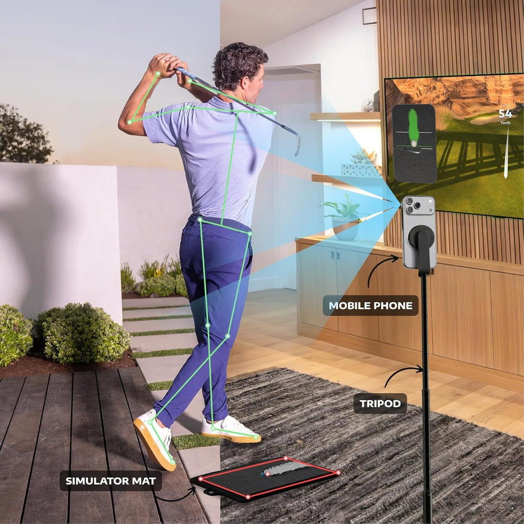 Golf at Home Simulator, AI Swing Analyzer & No Ball Practice,Real-Time Feedback