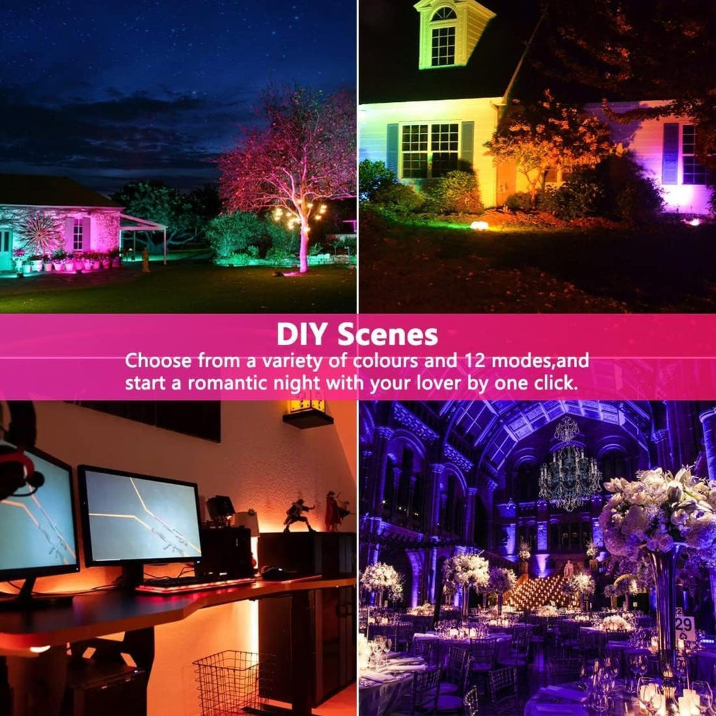 2 Pack Led Flood Light 30W,300W Equivalent 3000 LM Outdoor Color Changing Lights