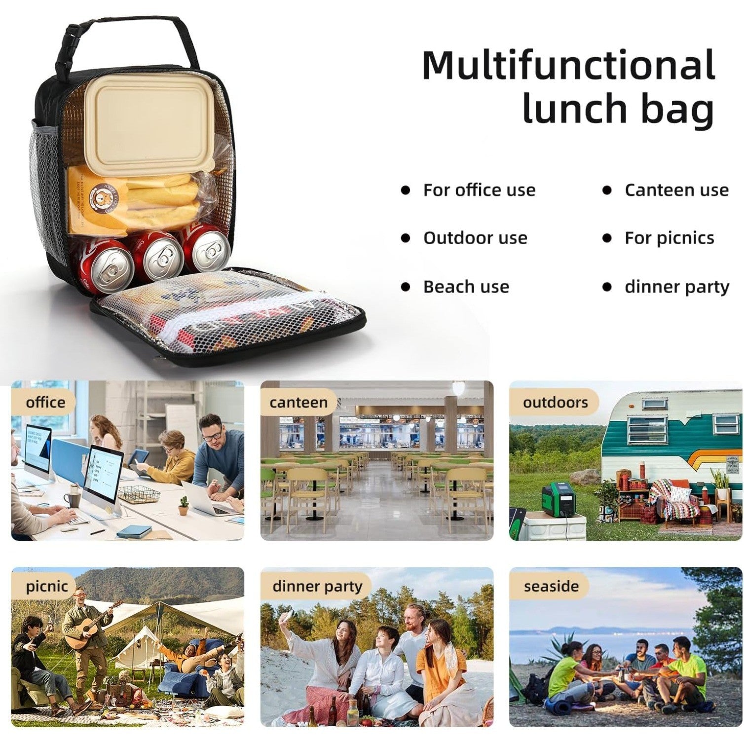 Lunch box Lunch bag for men women Insulated Lunchbox for Work Picnic Travel