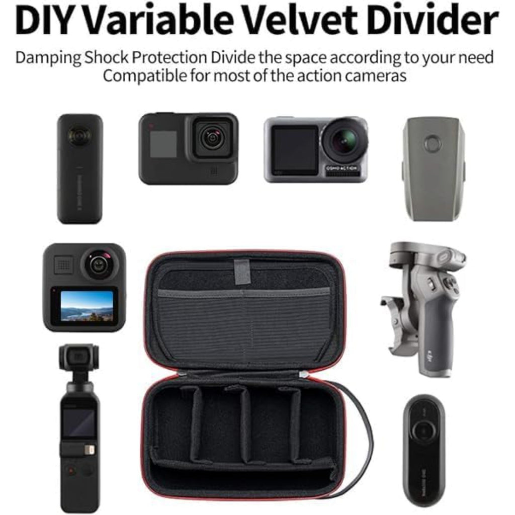 Waterproof Hard Carry Case for Go Pro Mission 1 PRO Hero 13 12 11 10 9 DJI