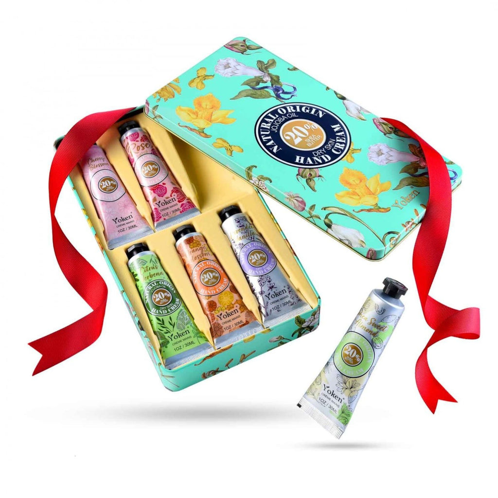 6 x 1OZ Shea Butter Hand Cream Gift Set,Instant Soothing Moisturizing Hand Cream